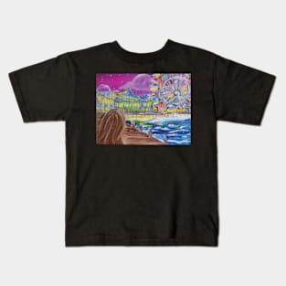 Boardwalk Bliss Painting Kids T-Shirt